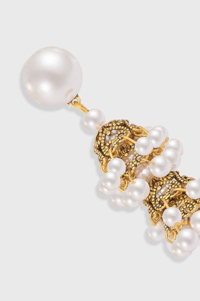 Vintage Baroque Pearl Cutout Earrings - Babeyond UK