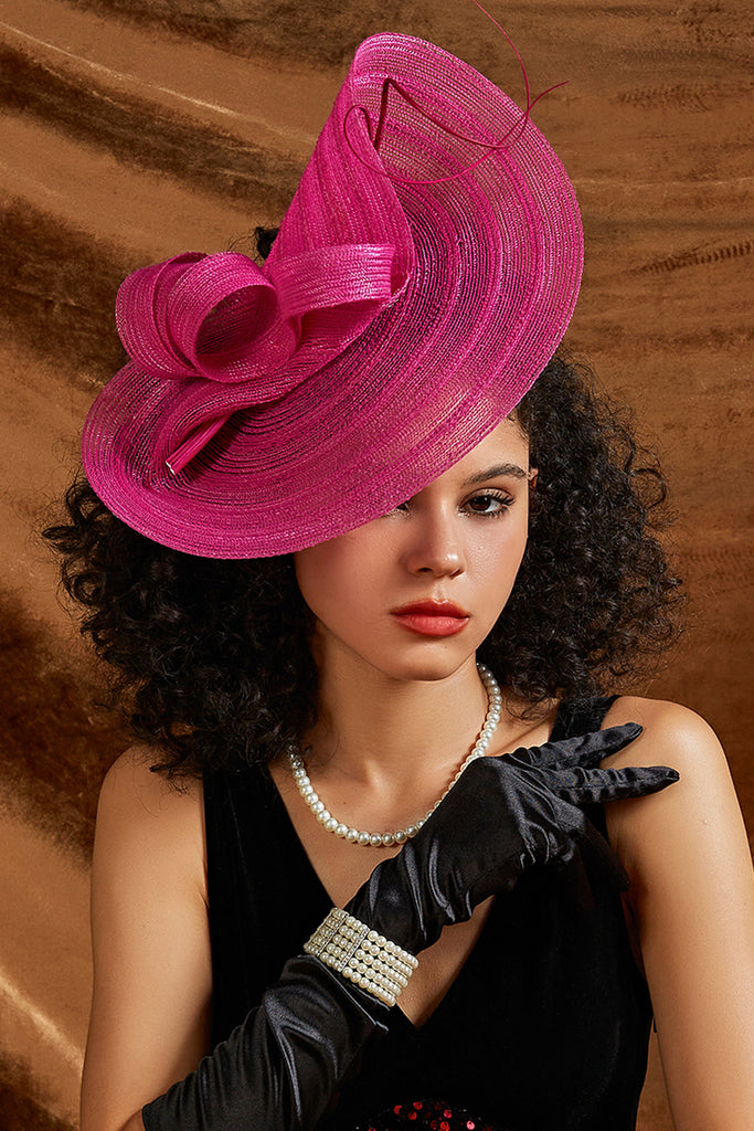 Exquisite Wide-Brim Floral Fascinator - Babeyond UK
