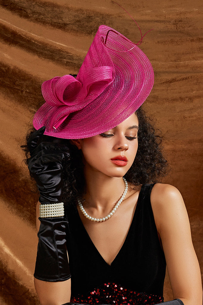 Exquisite Wide-Brim Floral Fascinator - Babeyond UK