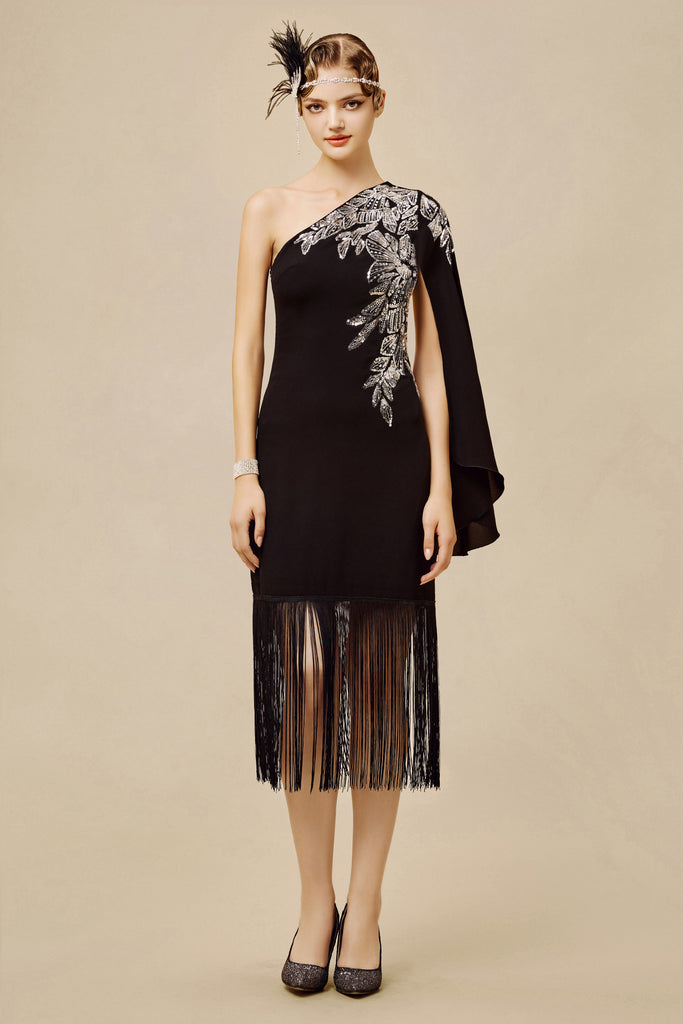 The Story of an Awakening Fringe Crape Evening Gown - Babeyond UK