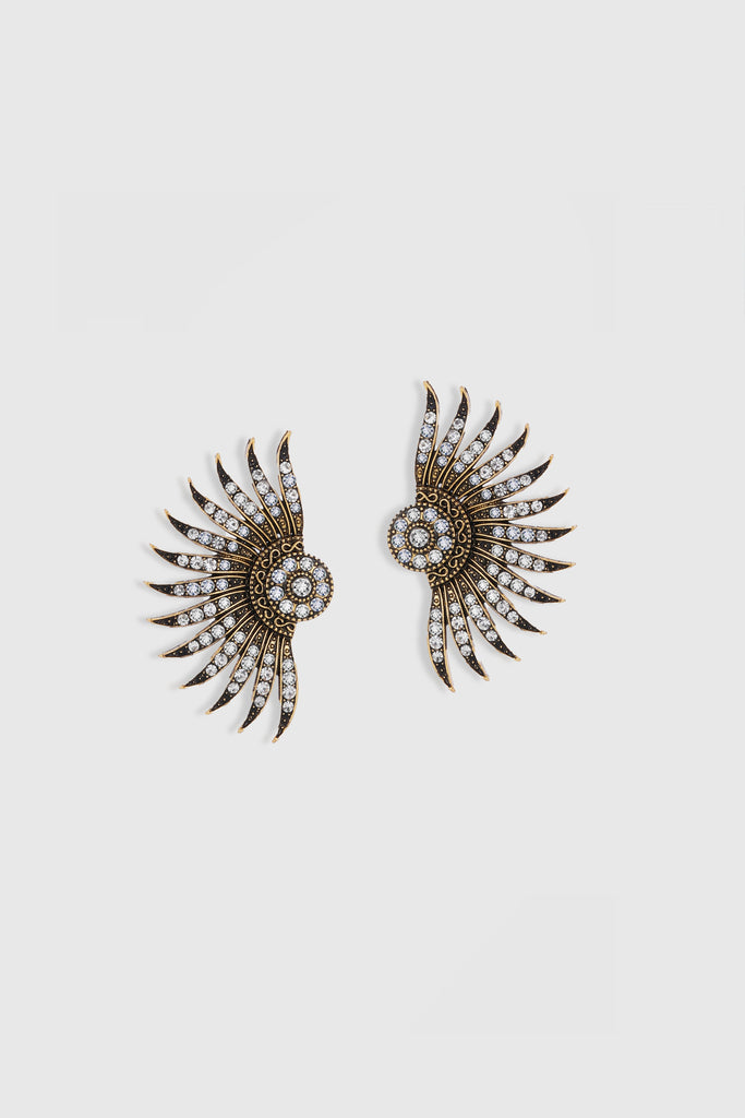 Antique Retro Zircon Studded Earrings - Babeyond UK