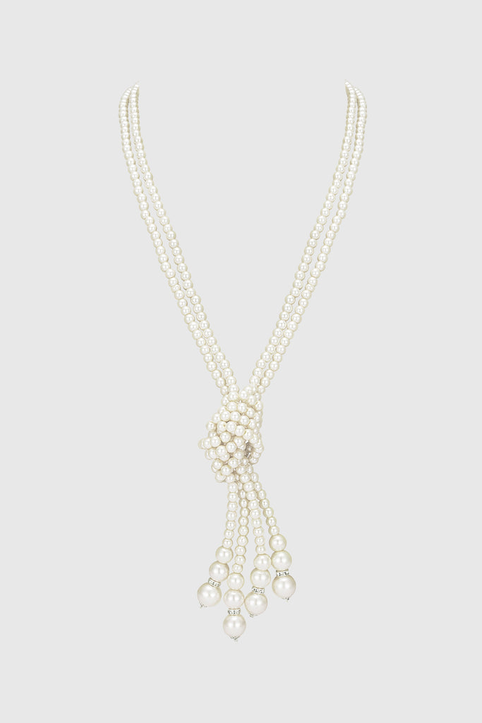 Remarkable Knotted Faux Pearl Necklace - Babeyond UK