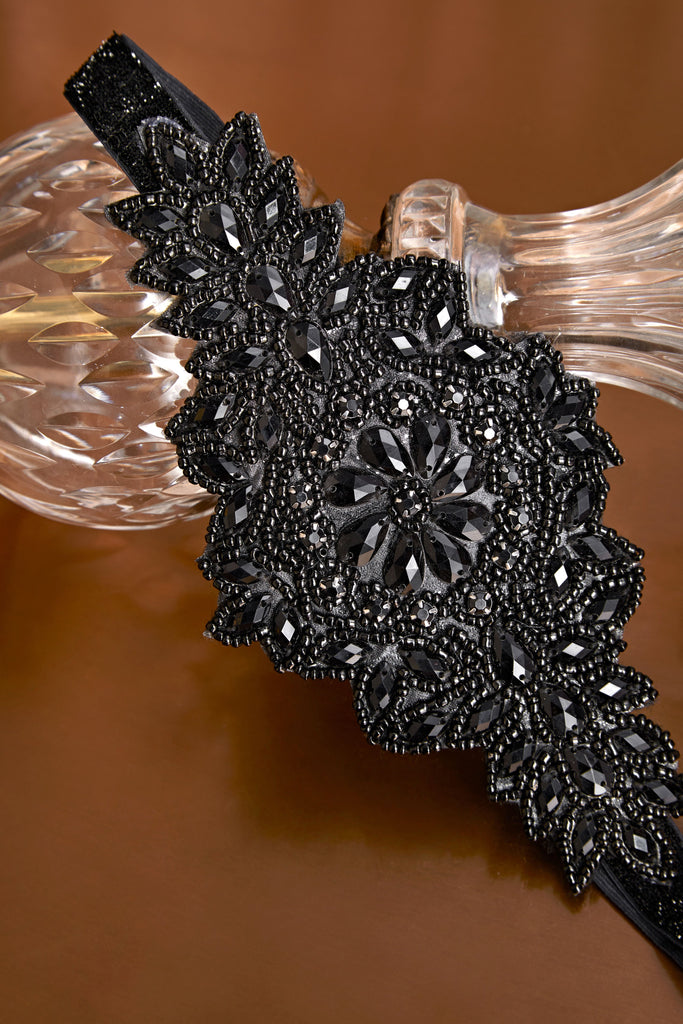 Embellished Baroque Elastic Headband - Babeyond UK