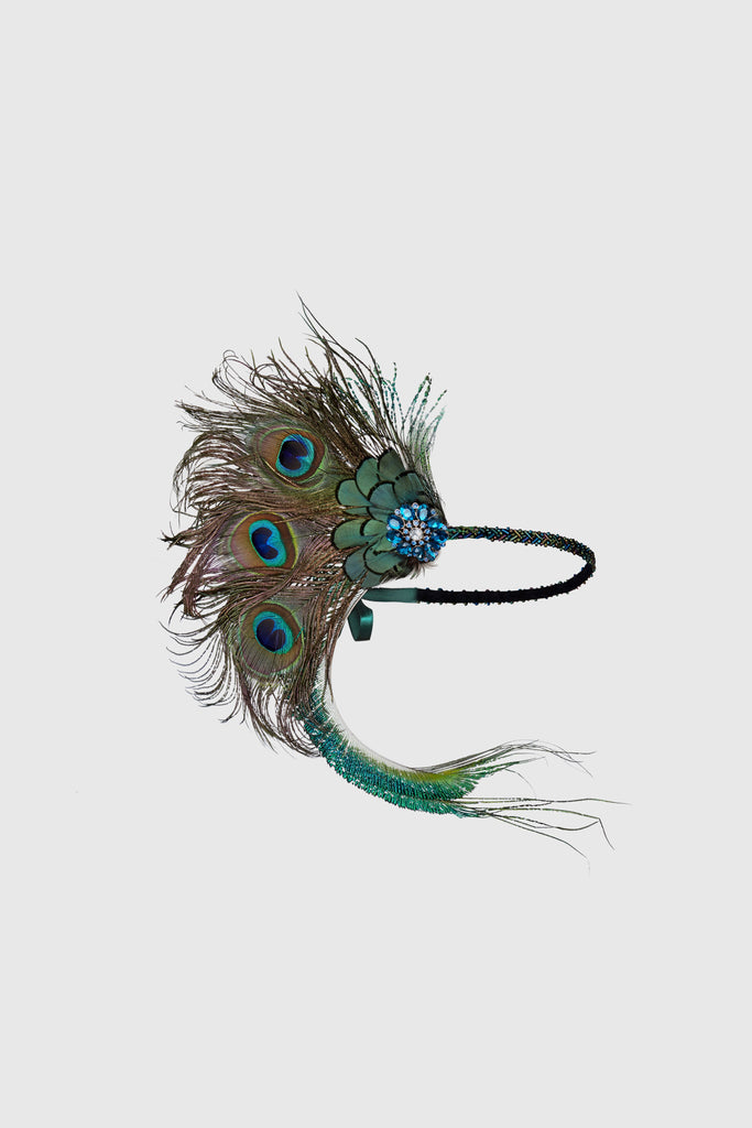 Nymph Peacock Feather Headpiece - Babeyond UK