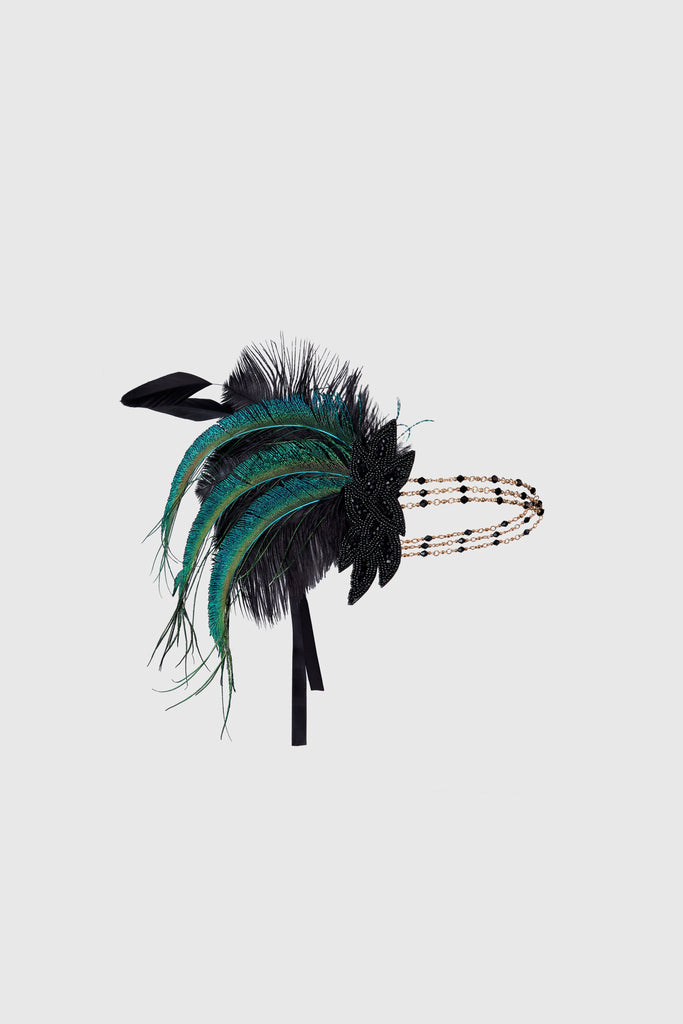 Gorgeous Beaded Feather Hairband - Babeyond UK