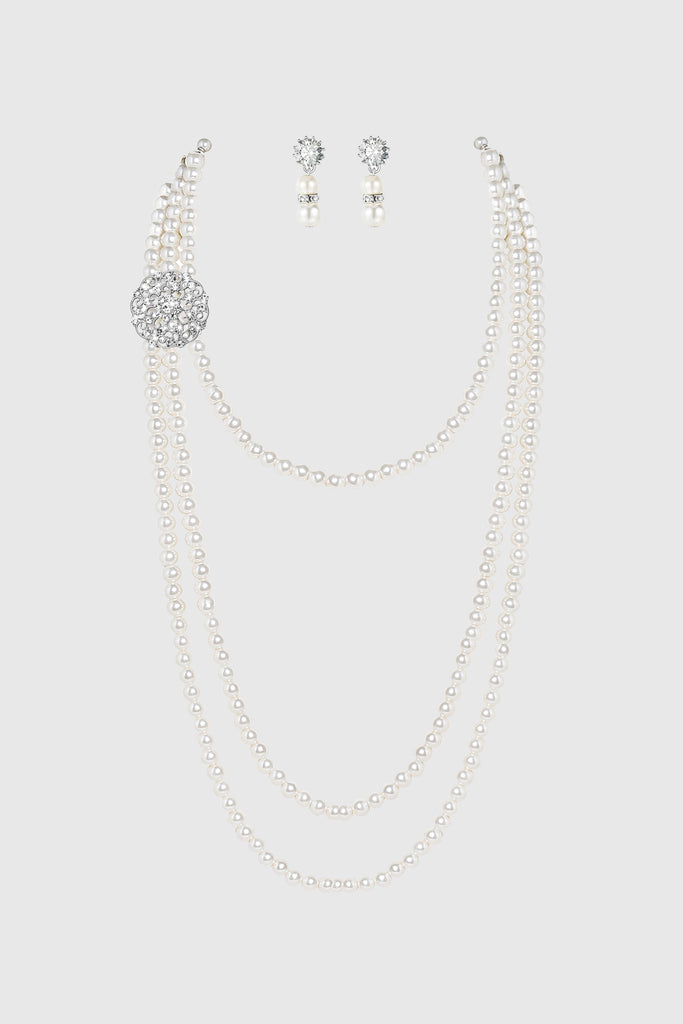 Delicate Multilayer Pearl Necklace Set - Babeyond UK