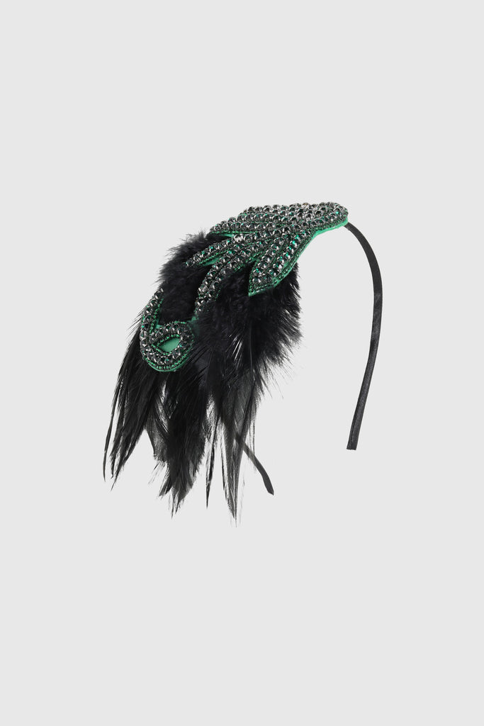 Embroidered Leaf Feather Headband - Babeyond UK