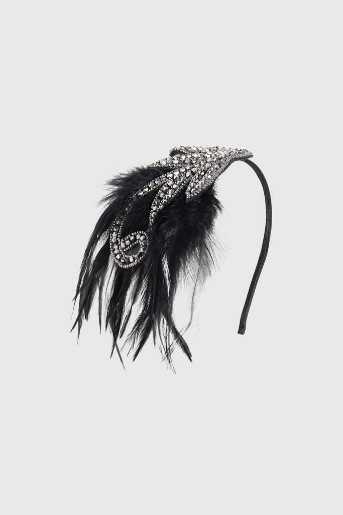 Embroidered Leaf Feather Headband - Babeyond UK