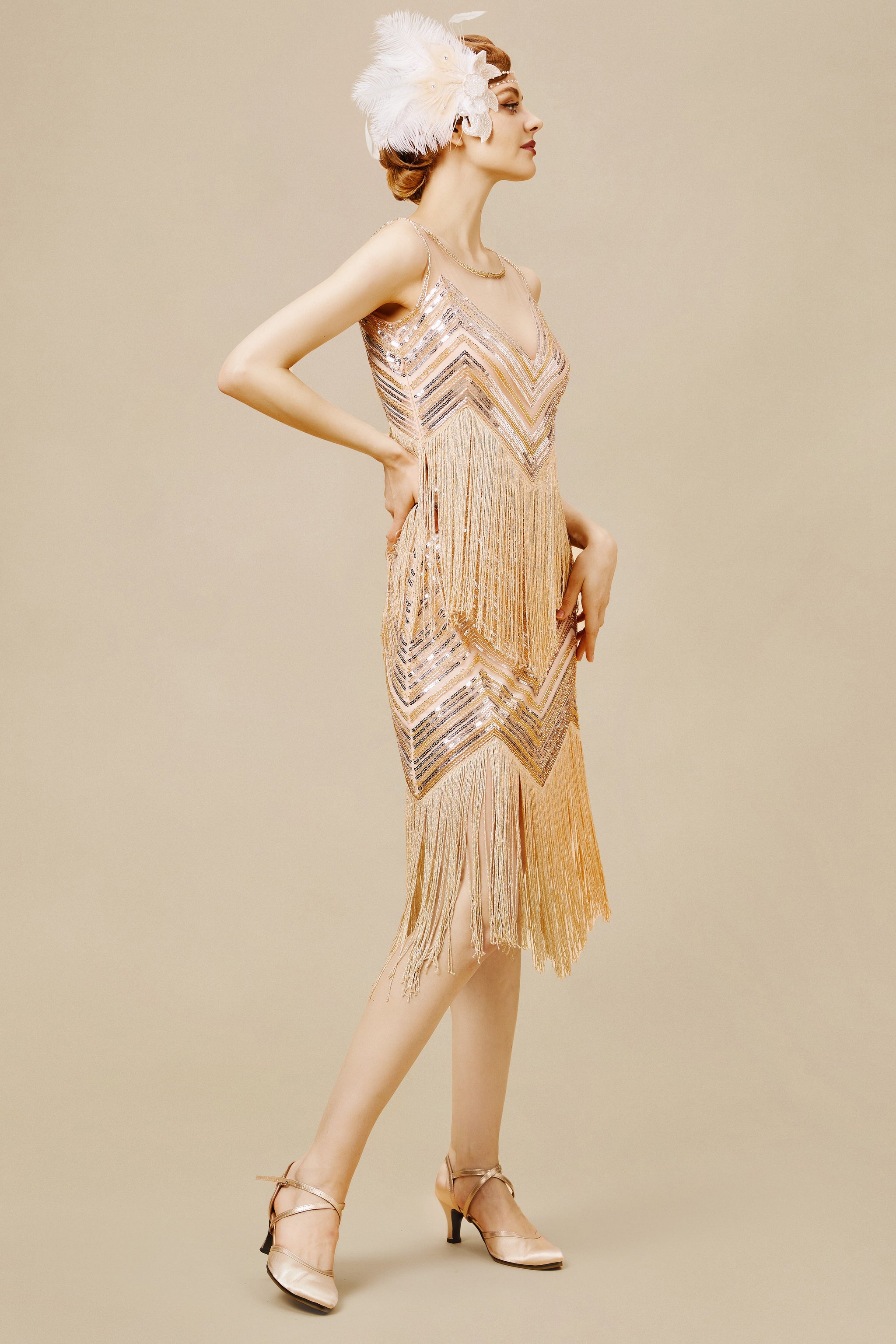 gold flapper dress uk Shop 1920s Dresses - Sequin Tassel summer maxi dresses for women