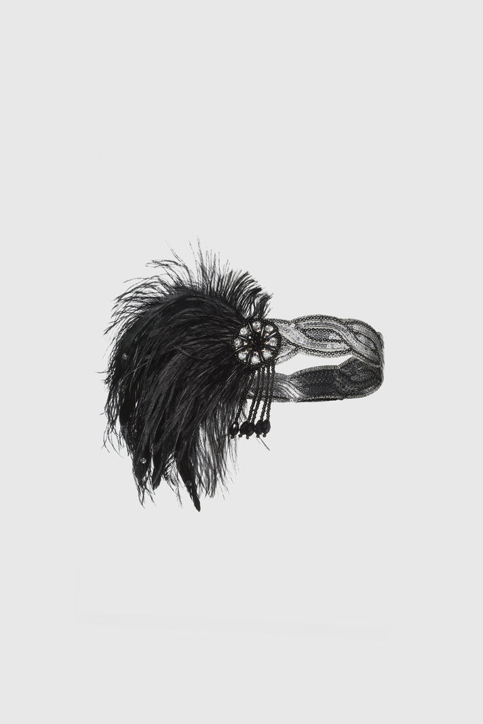 Ostrich Feather Sequin Headband - Babeyond UK