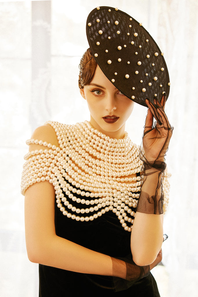 Sophisticated Pearl Body Chain Beaded Shawl - Babeyond UK