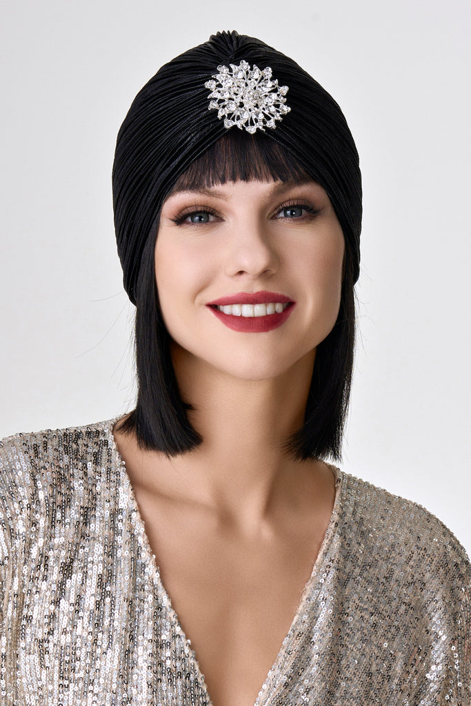 1920s Rhinestone Turban Hat - Babeyond UK