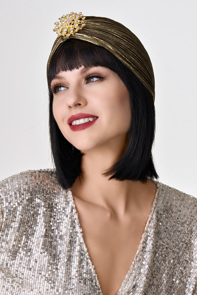 1920s Rhinestone Turban Hat - Babeyond UK