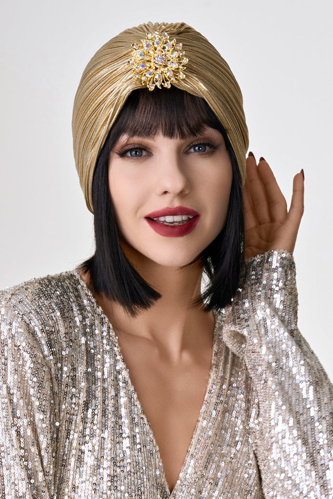 1920s Rhinestone Turban Hat - Babeyond UK