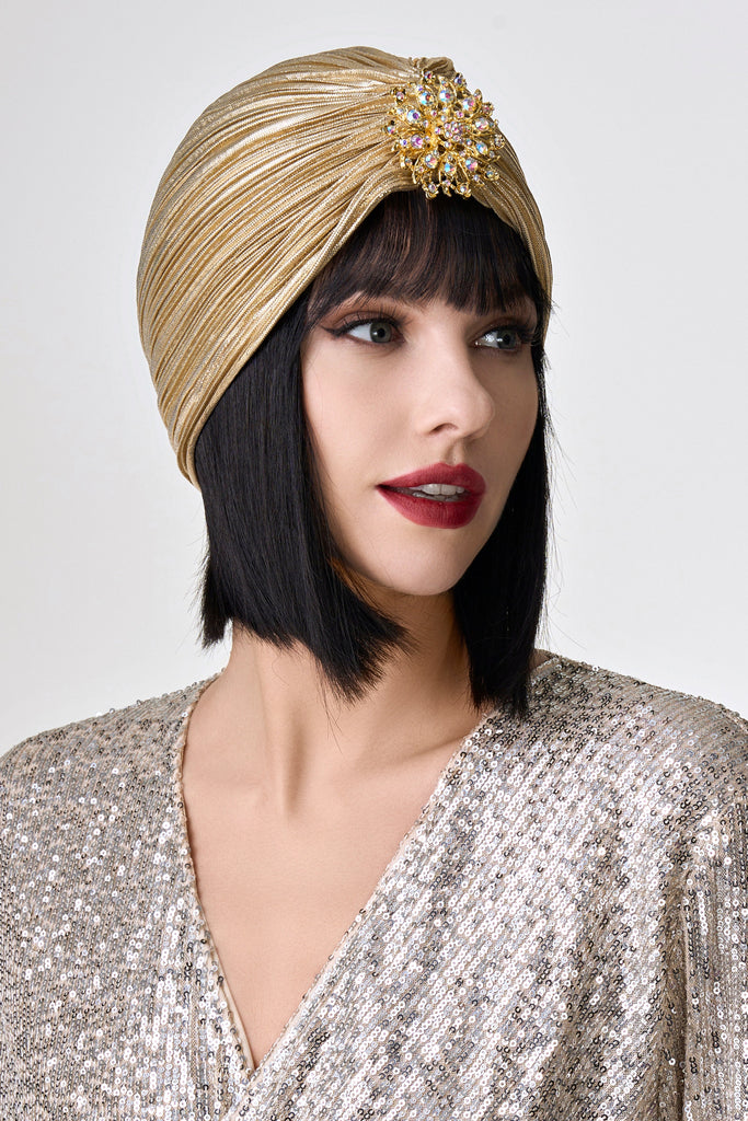 1920s Rhinestone Turban Hat - Babeyond UK