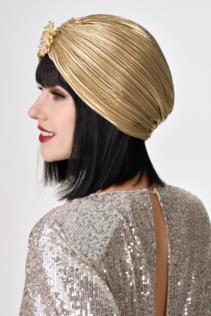 1920s Rhinestone Turban Hat - Babeyond UK