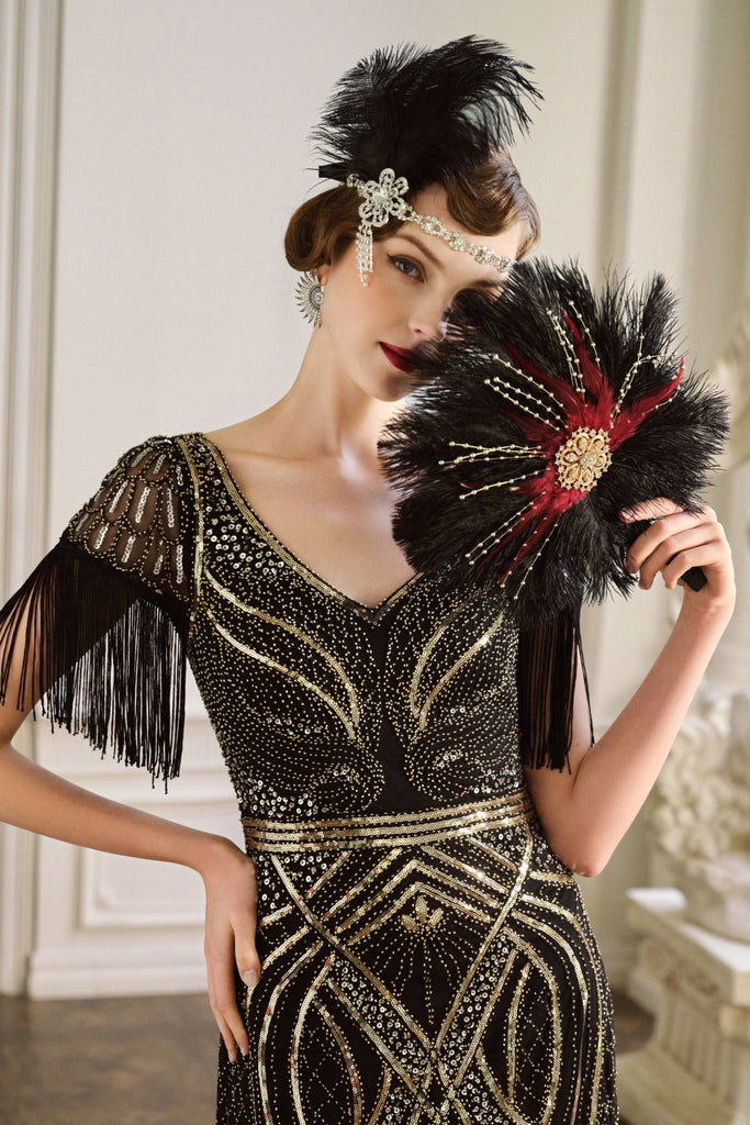 1920s Vintage Feather Bouquet Fan - Babeyond UK