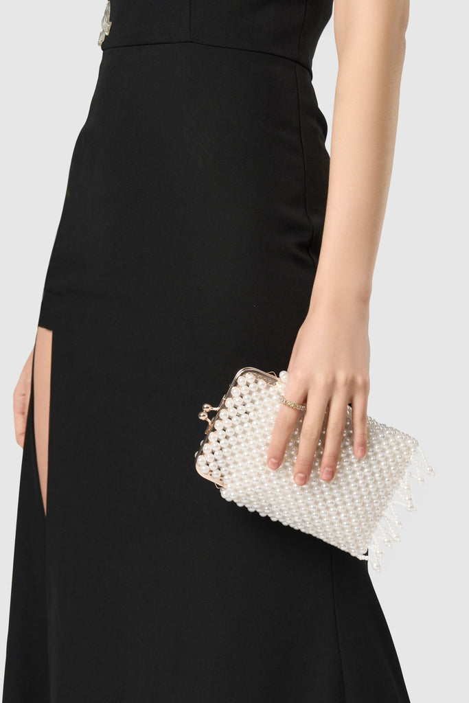 Vintage White Pearl Evening Clutch - Babeyond UK