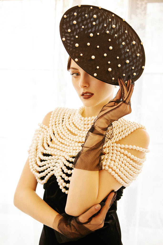 Sophisticated Pearl Body Chain Beaded Shawl - Babeyond UK