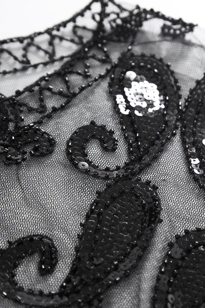 1920s Sequin Beaded Gatsby Shawl - Babeyond UK