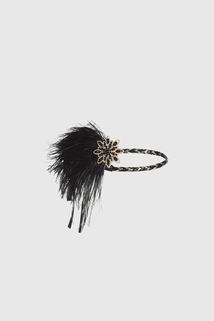 Vintage Ostrich Feather Headband - Babeyond UK