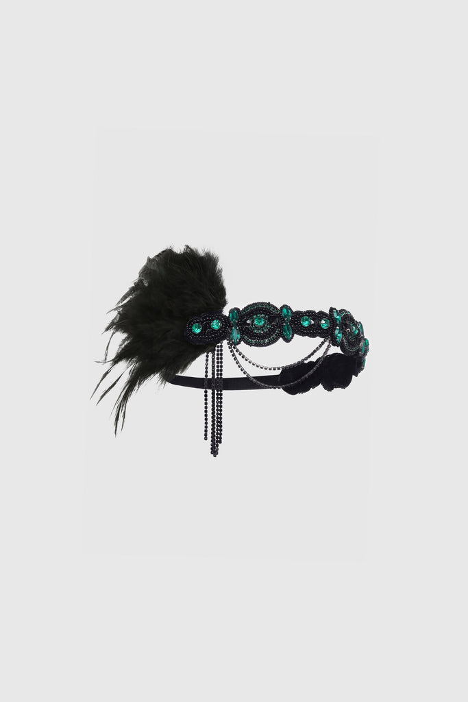 Assorted Gems Feather Headband - Babeyond UK