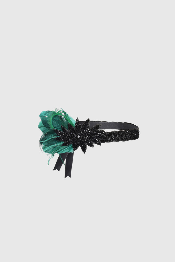 Sparkle Crystal Leaf Feather Headband - Babeyond UK