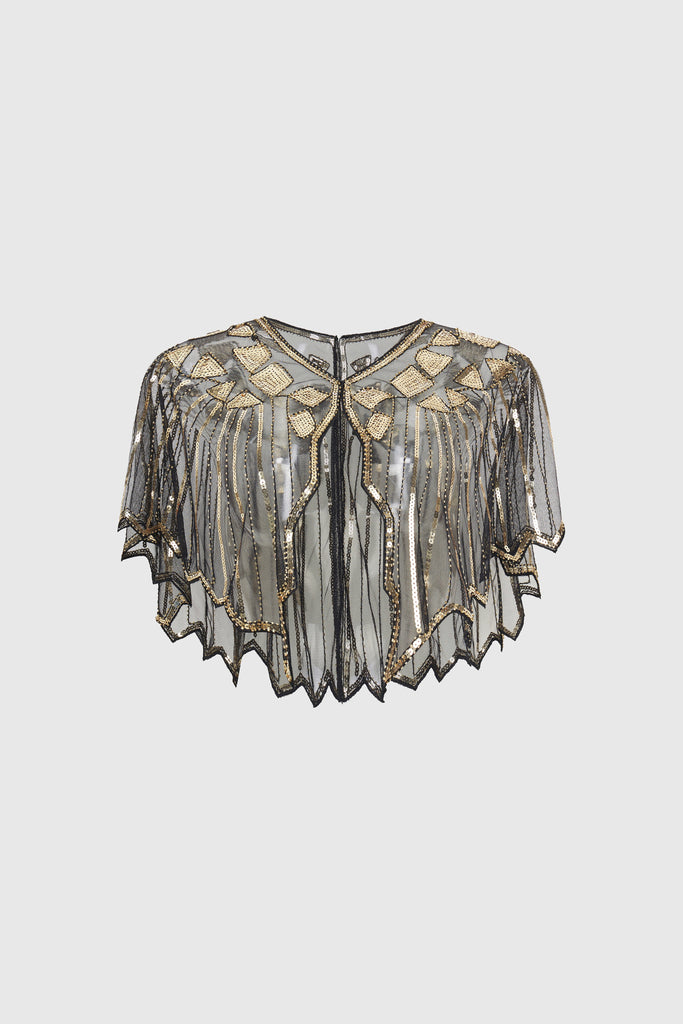 1920s Sequin Flapper Evening Shawl - Babeyond UK