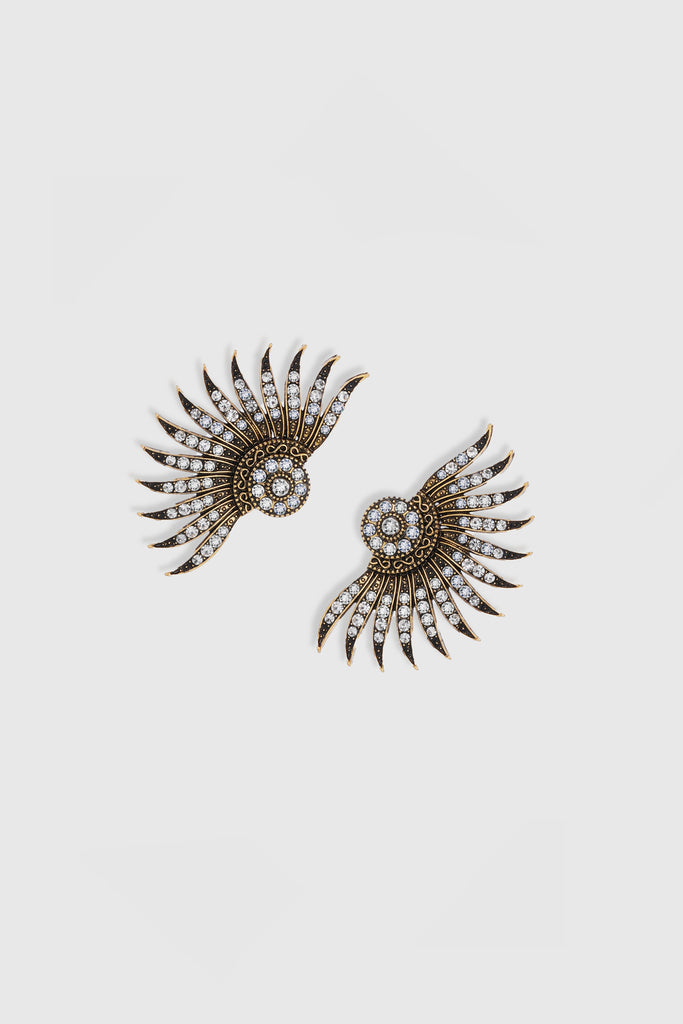 Antique Retro Zircon Studded Earrings - Babeyond UK