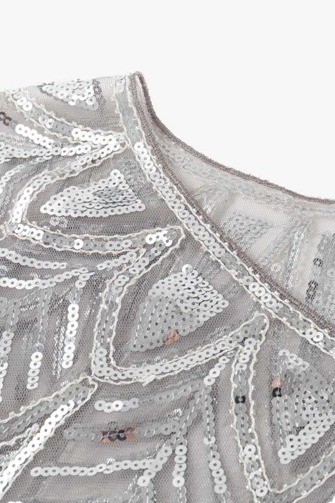 1920s Sequin Gatsby Flapper Shawl - Babeyond UK