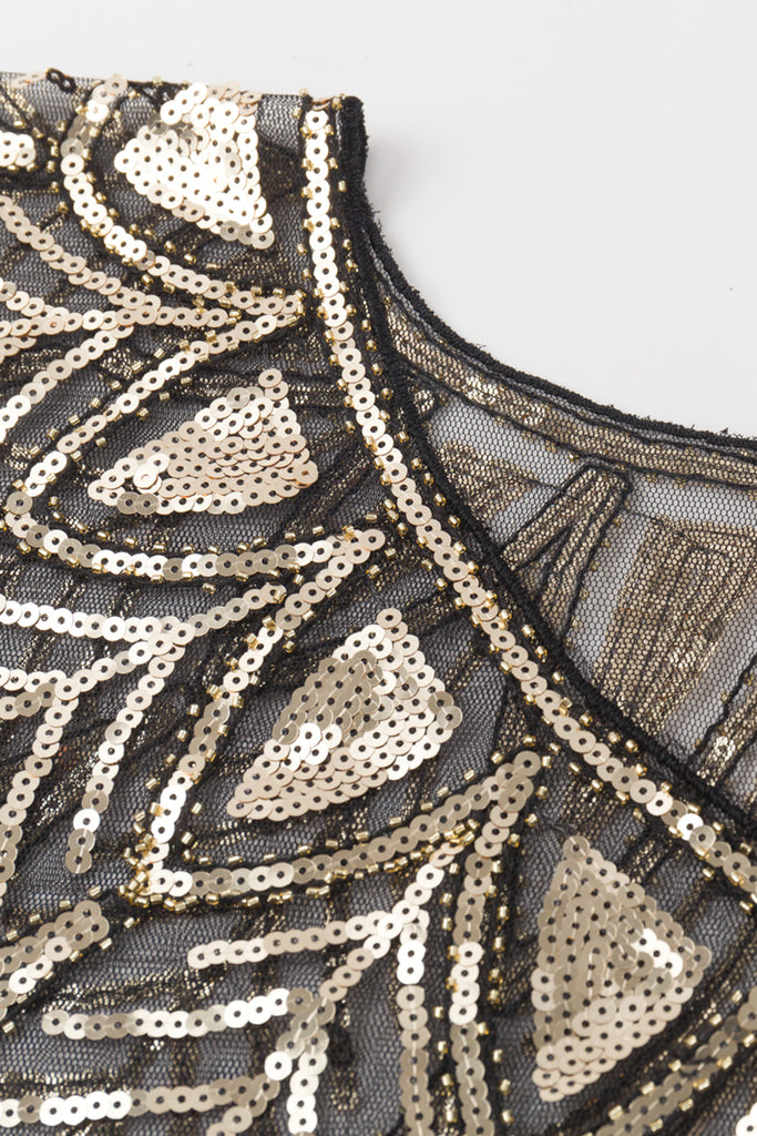 1920s Sequin Gatsby Flapper Shawl - Babeyond UK