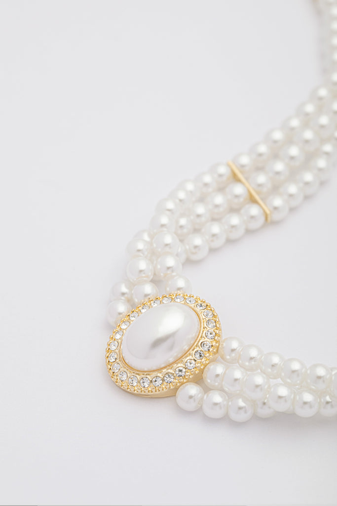 Gorgeous Pearl Choker Necklace Set - Babeyond UK