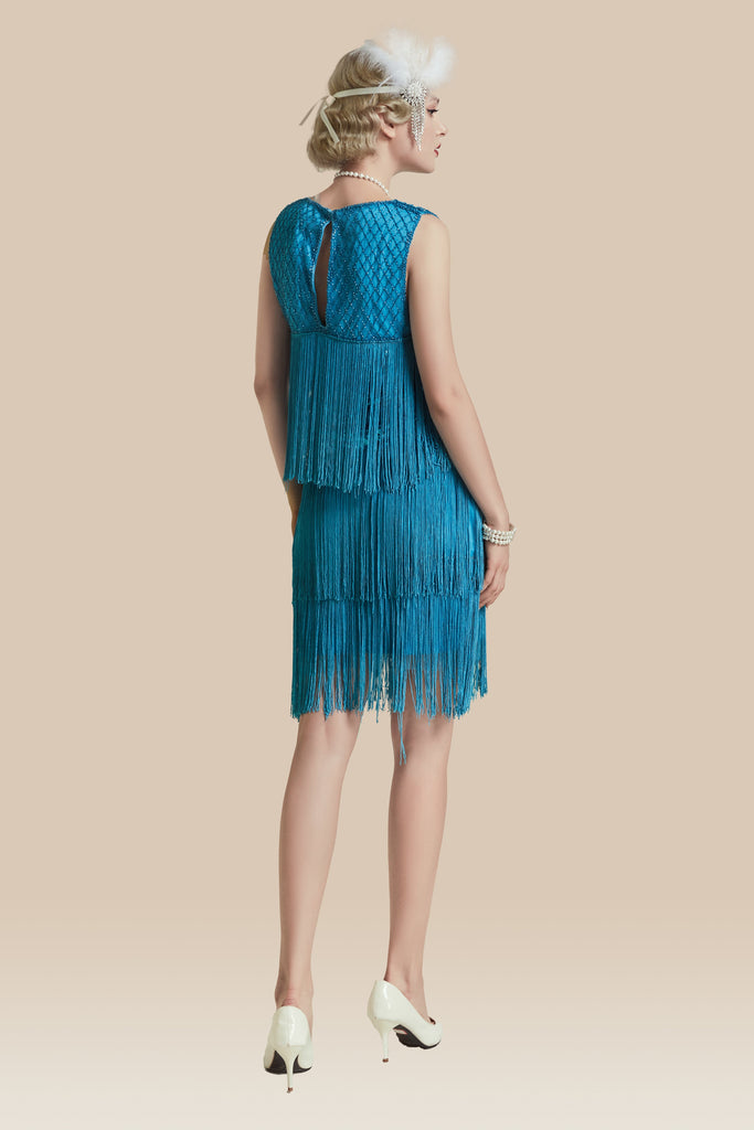 Tiered Tassel Vintage Gatsby Dress - Babeyond UK