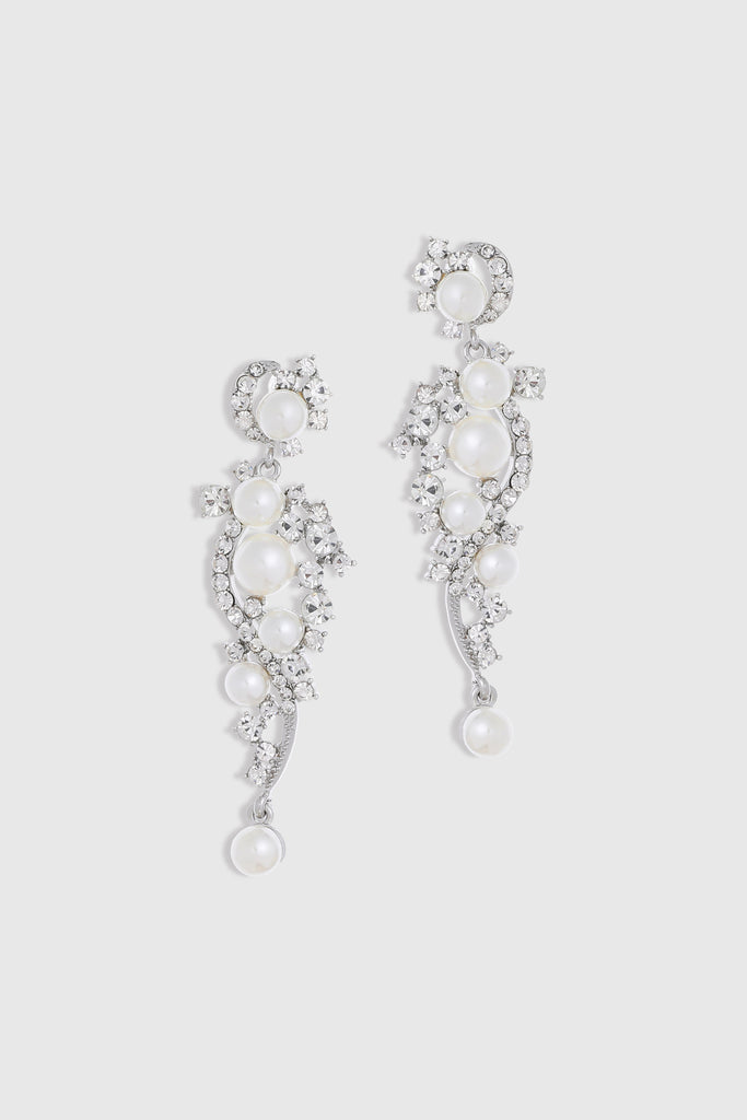 Art Deco Pearl Crystal Earrings - Babeyond UK