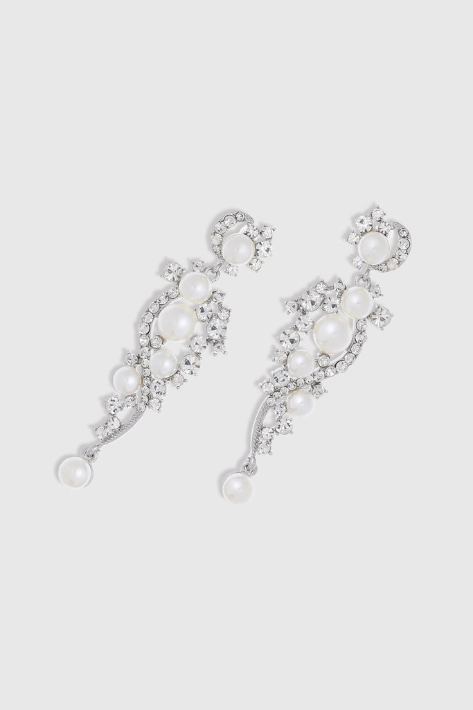 Art Deco Pearl Crystal Earrings - Babeyond UK