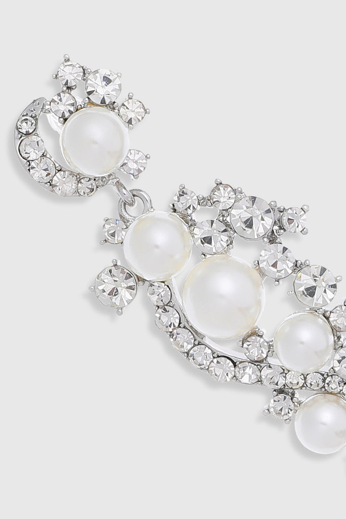 Art Deco Pearl Crystal Earrings - Babeyond UK