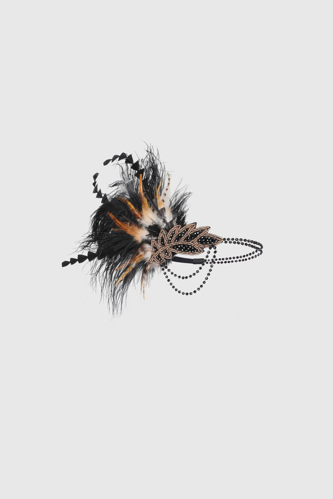 Carnival Beaded Feather Headdress - Babeyond UK