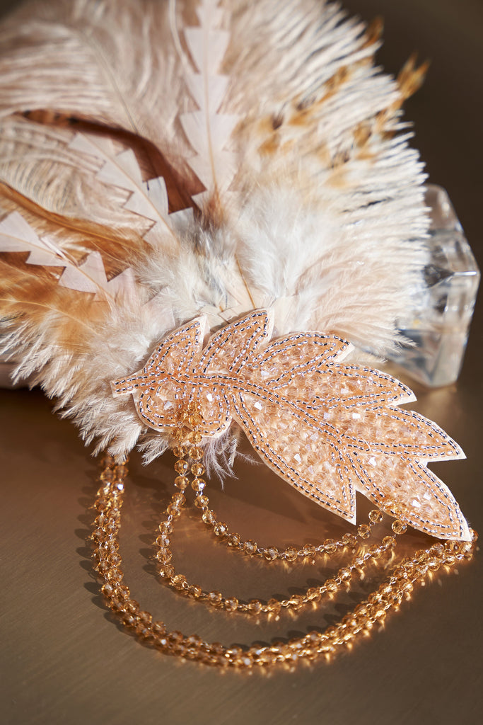 Carnival Beaded Feather Headdress - Babeyond UK