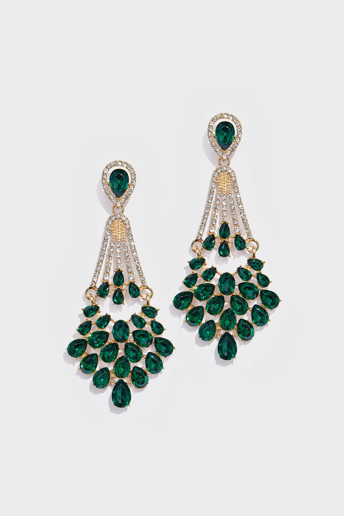 Crystal Rhinestone Chandelier Earrings - Babeyond UK