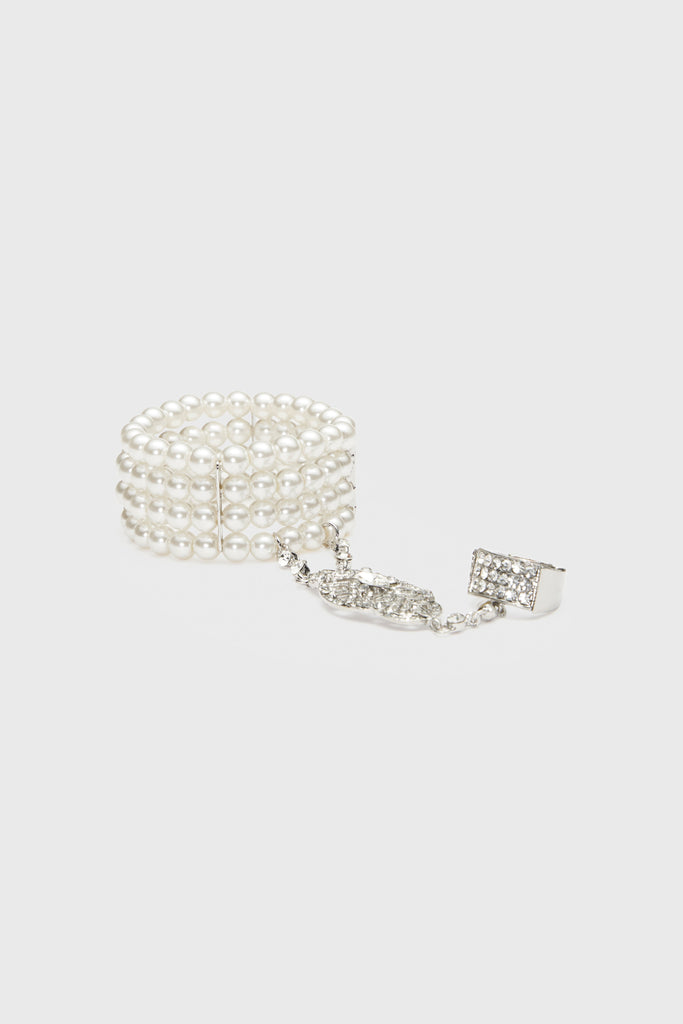 Multi Strand Pearl Bracelet Ring Set - Babeyond UK