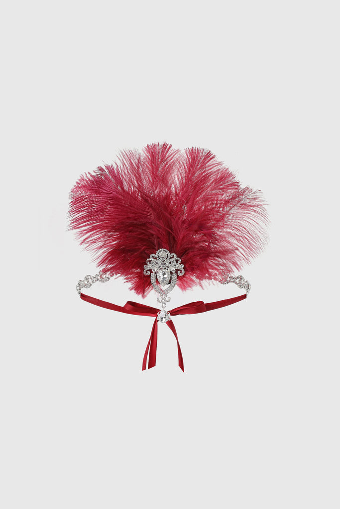 Retro Ostrich Feather Headband - Babeyond UK