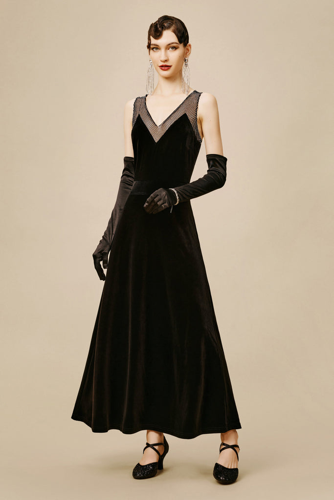 The Story Of An Awakening Velvet Evening Gown - Babeyond UK