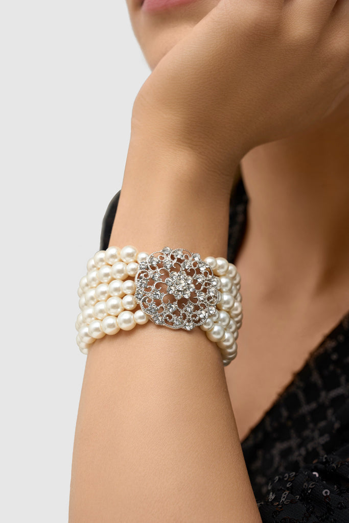 Classic Multi Strand Pearl Bracelet - Babeyond UK