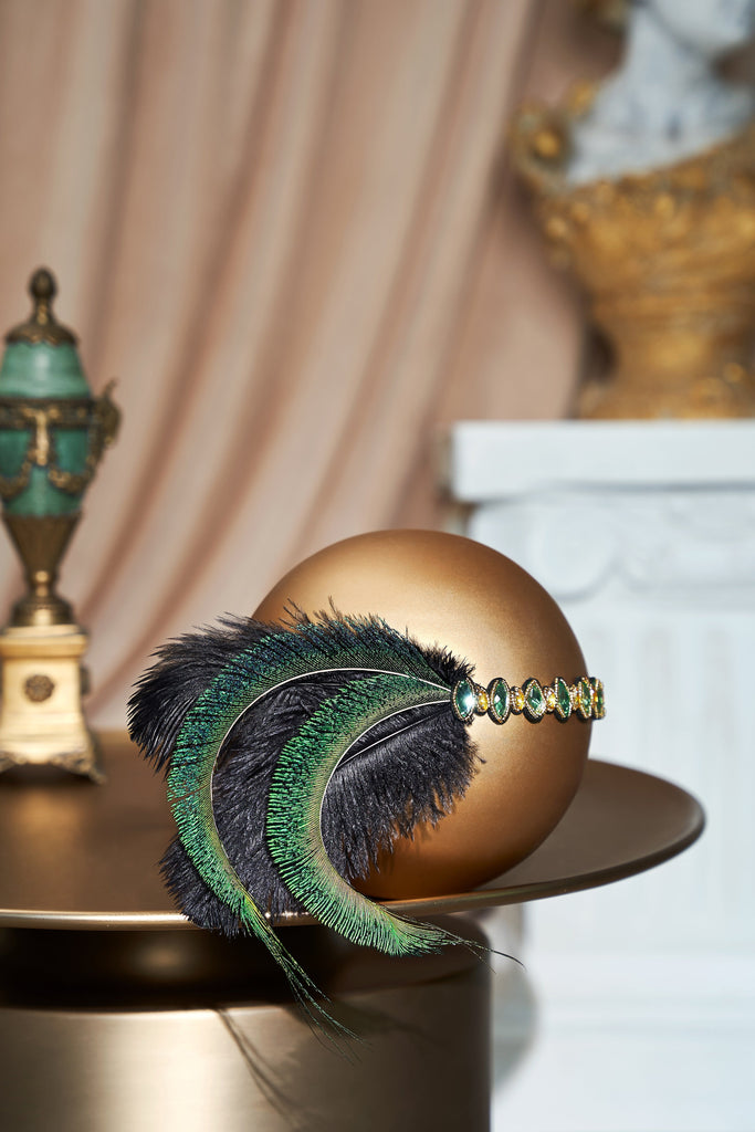 Stunning Rhinestone Peacock Headband - Babeyond UK