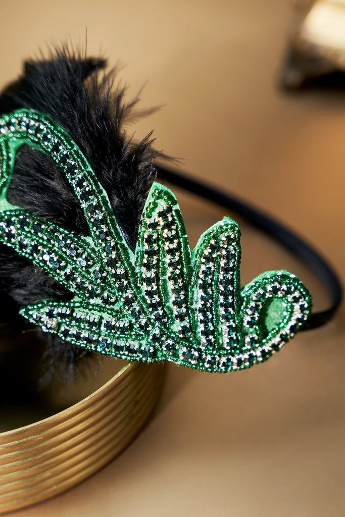 Embroidered Leaf Feather Headband - Babeyond UK