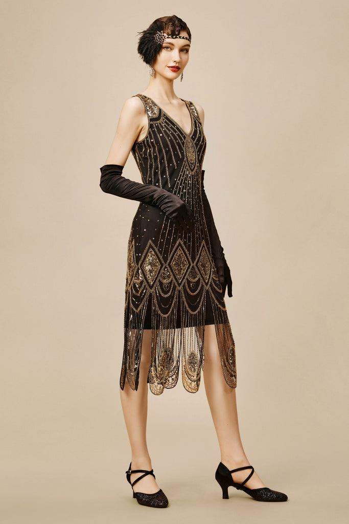 Zouzou Art Deco Flapper Dress - Babeyond UK