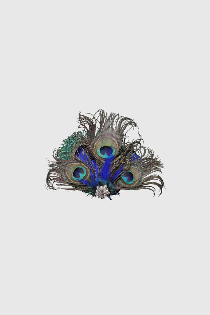 Vintage Rhinestone Peacock Hair Clip - Babeyond UK